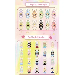 Baby Three Macaron Cute Bunny Blind Box Plush Bag Clip New Sealed‎ Kawaii Charm thumbnail 2