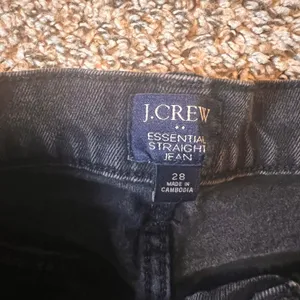 J.Crew Essential Straight Jeans Women's‎ Size 28 Black Denim Casual thumbnail 2