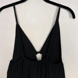 SHEIN Belle Plunging Neck Maxi Dress Womens Small Adjustable Straps Punk Peasant thumbnail 4