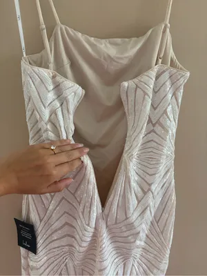 Lulus Lost In Your Eyes White Sequin Bodycon Mini Dress Size Small Sleeveless thumbnail 10