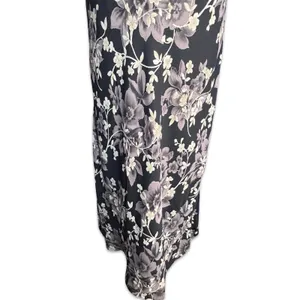 90s Floral Maxi Dress Sleeveless Black Gray Dark Romance Grunge‎ Feminine Gothic thumbnail 5