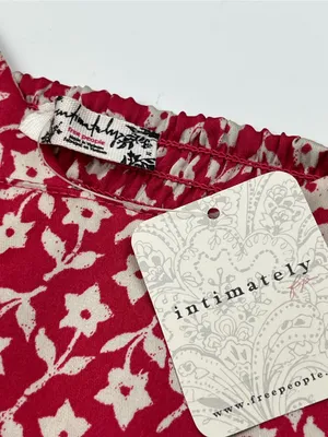 Intimately Free People On Our Radar Slip Dress Floral Red Cherry‎ Combo XL NEW thumbnail 2
