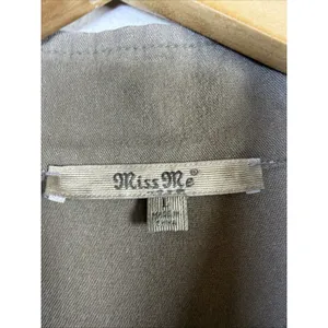 Miss Me Jacket Army Green Dune Drawcord Cotton Embroidered Fairy Grunge Large thumbnail 6