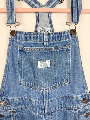 Levi’s Vintage Denim Overalls Straight Leg File Away Size Small thumbnail 9