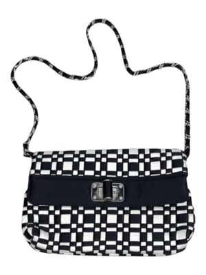 White House Black Market WHBM 𖣴 Checkerboard Chain Handle Mini Bag 𖣴 B + W 𖣴 thumbnail 4