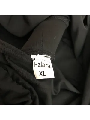 Halara Black Wrap Style Jumpsuit With Elastic Waist & Pleated Jogger Legs XL thumbnail 3