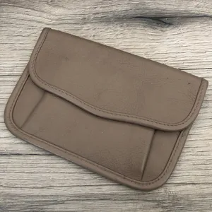 Mundi Leather Small Coin Wallet Clutch Pouch Taupe Brown thumbnail 12