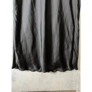 Z Supply Europa Poly Sheen‎ Skirt Black Satin Minimalist Quiet Luxury XL New thumbnail 3