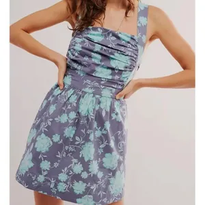 Free People Women's Meet Me In Maui Floral Printed Mini Dress Size Large NWT thumbnail 4