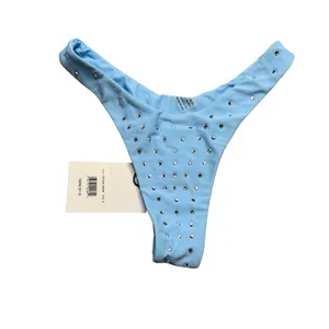 ✨👙 SWIM BY DI Crystal Bikini Bottom‎ Rhinestone Blue Sz S 👙✨ thumbnail 2