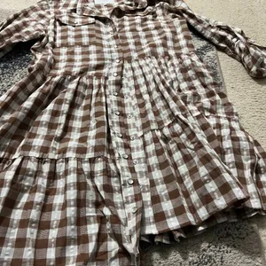THE SHIRT Rochelle Behrens - Jules Dress in brown/cream plaid gingham‎ thumbnail 13