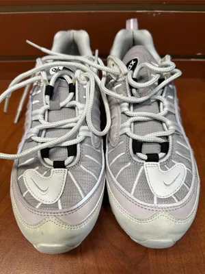 Nike Light Beige and White Air Max Trainers thumbnail 7