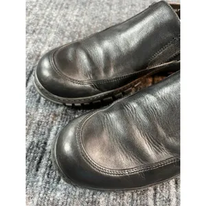 COACH Carla Loafers Women 8 Black Italian Leather Lug Sole Slip On Chunky Shoes thumbnail 4