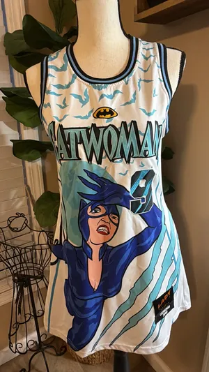 DC Comics Catwoman Graphic Tank Top - Blue/White thumbnail 1