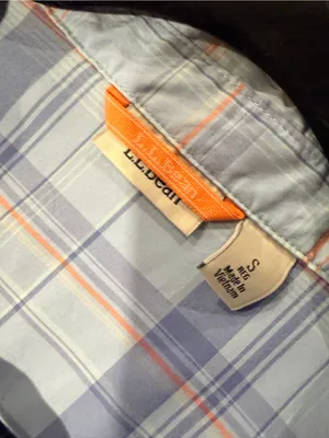 L.L. Bean Size S Blue Plaid Lightweight Button Up Hiking Camp Fish Outdoor Shirt thumbnail 7