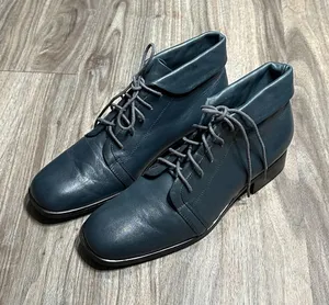 St. John's Bay Women's Lace-Up Ankle Boots in Teal-Blue thumbnail 1
