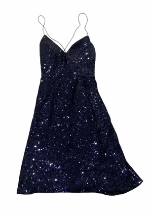 HELLO MOLLY strappy blue sequin dress thumbnail 1