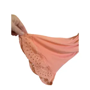 Free People Peach Embroidered Boho Tunic Top Small Sequin Eyelet Bell Sleeve thumbnail 6