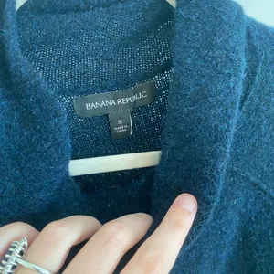 Banana Republic Dark Teal Fuzzy Mock Neck Sweater | Size Small thumbnail 3