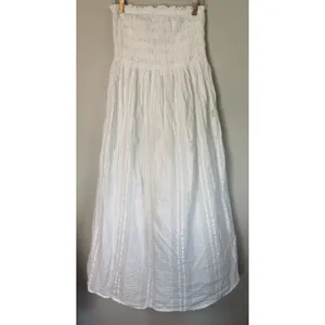 Sea Level Smocked Bodice Cotton Seersucker Cover-Up Dress Sz M NWOT NEW $115 thumbnail 6