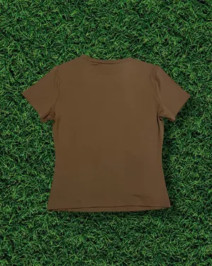 Amazon Brown Basic Crop Top thumbnail 2