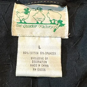 The Quacker Factory Rhinestone Pearl Studded Denim Jean Jacket Blue Large thumbnail 6