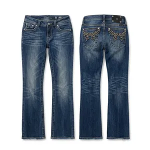 Miss Me JW5307B7 Low Rise Bootcut Jeans Y2K Western Rhinestone Embellished Sz 30 thumbnail 2