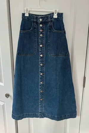 Showpo Alisa Midi Jean Skirt thumbnail 1