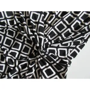 NWT LAUREN Ralph Lauren Geometric Print Twist Knot Boatneck Jersey Dress 8 $134 thumbnail 6