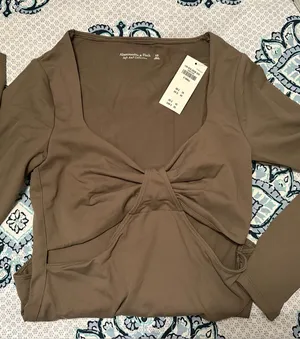 Abercrombie Knot Front Long Sleeve bodysuit thumbnail 1