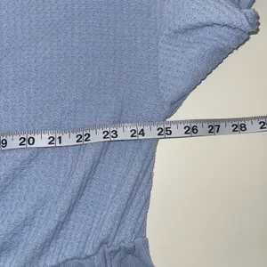 Daytrip Buckle Baby Blue Off The Shoulder Thermal Babydoll Top thumbnail 7