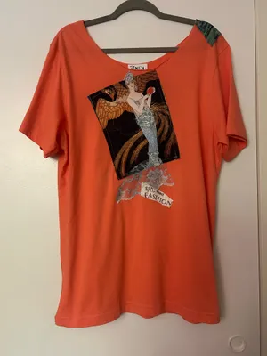 Short sleeve graphic tee Orange Size L thumbnail 1