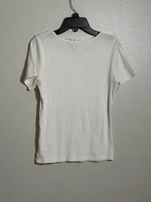 Levi's Women's Ribbed Minimalist White Perfect Crewneck Short-Sleeve Tee size S‎ thumbnail 7