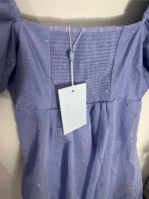 NWT Hill House Tuckernuck Matilda Organza dot midi dress Hyacinth small thumbnail 5