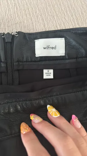 Aritzia Wilfred Leather Skirt Mini thumbnail 2