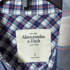 Abercrombie‎ & Fitch Women blue plaid button shirt size small thumbnail 4