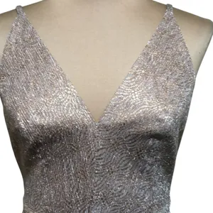 Dress the Population Delilah Rose Gold Metallic Midi Dress S Wedding Guest thumbnail 3
