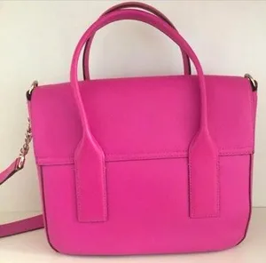 Kate Spade Hot Pink Tote Bag Purse thumbnail 3