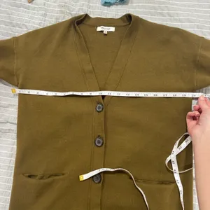 Madewell‎ Miller Olive Green Women's cardigan oversized long Size XS thumbnail 7