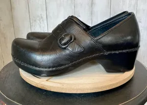 Dansko Leather Buckle Strap Clogs thumbnail 1