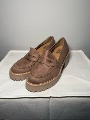 DV Dolce Vita Temecula Taupe Platform Lug Loafer Heels Women’s Size 6 thumbnail 3