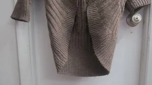 Express knit sweater wool blend comfy cardigan in green size small. thumbnail 3