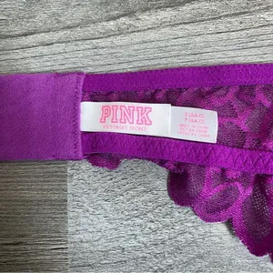 PINK Victoria’s Secret Lace Bralette Purple Small Adjustable Vacation Boho thumbnail 4