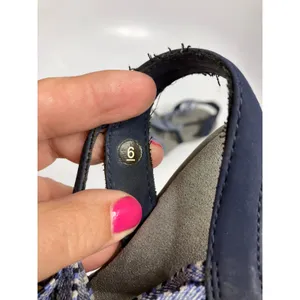 Skechers Reggae Slim Sandals Womens 6 Blue Fair Strappy Woven Memory Foam casual thumbnail 4