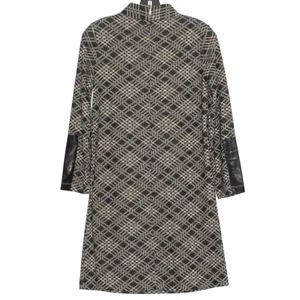 Tyler Boe Plaid Shift Dress XS Black Preppy Minimalist Work Office Quiet Luxury thumbnail 3