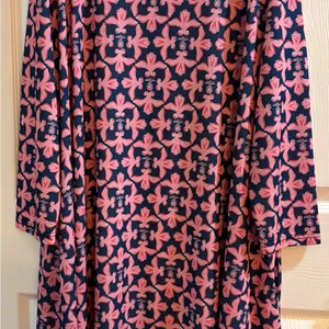 Simply Southern Pink and Navy Long Sleeve Dress thumbnail 1