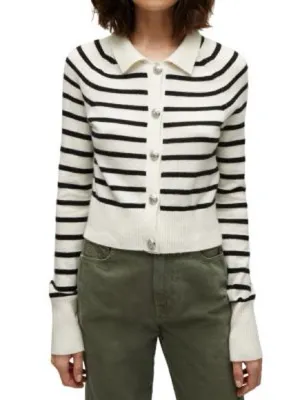 Veronica Beard Cheshire Cashmere Striped Cardigan Size S thumbnail 10