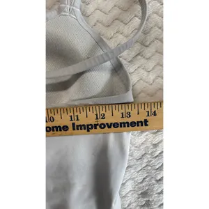 Lululemon Free To Be Serene Sports Bra Light Gray Strappy Back Yoga Size 6 thumbnail 4