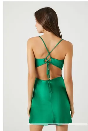 Cowl Neck Satin Slip Dress thumbnail 3