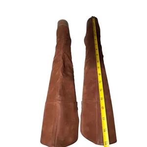 MIA Women's Brown Leather Over the Knee Boots Side Zip‎ Block Heel Size 6 thumbnail 7
